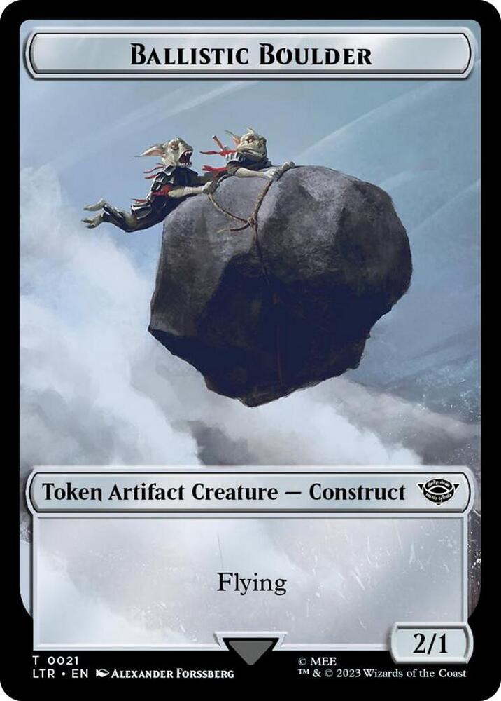 Ballistic Boulder // Food (0022) Double-Sided Token (Surge Foil)