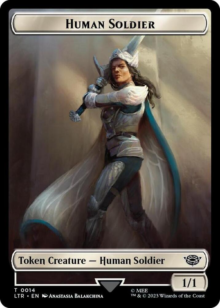 Human Soldier (0014) // Food (0024) Double-Sided Token (Surge Foil)