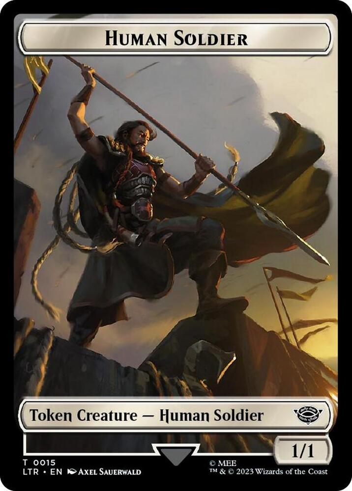 Human Soldier (0015) // Food (0022) Double-Sided Token (Surge Foil)