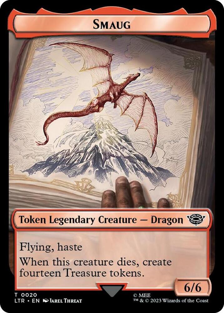 Smaug // Food (0024) Double-Sided Token (Surge Foil)