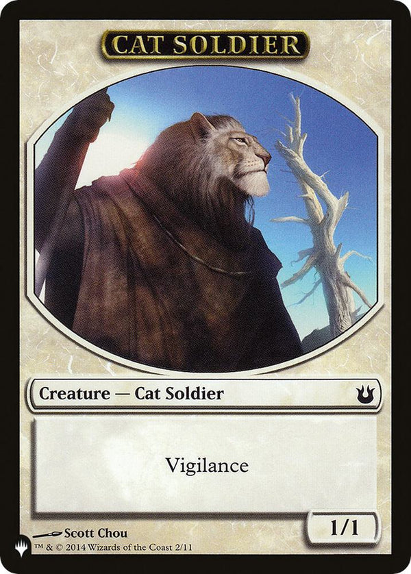 Cat Soldier // Warrior Double-Sided Token - Magic: The Gathering
