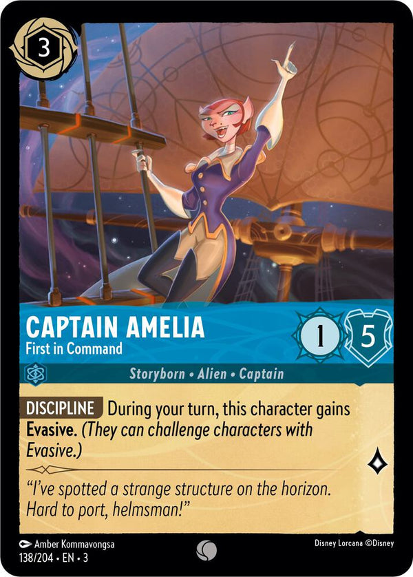 Captain Amelia - First in Command - Disney Lorcana