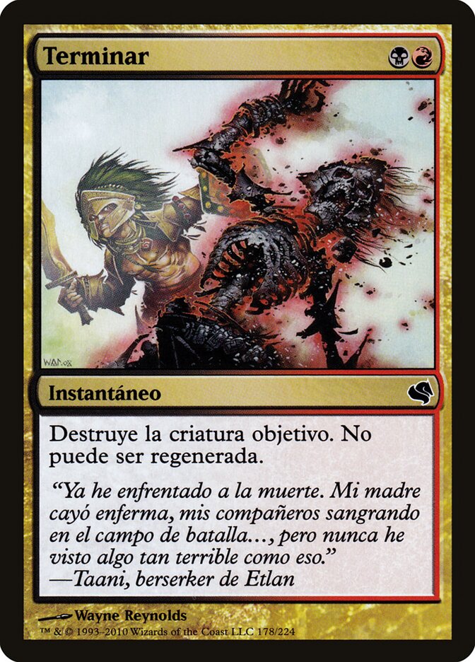 Terminate (Spanish) - "Terminar"