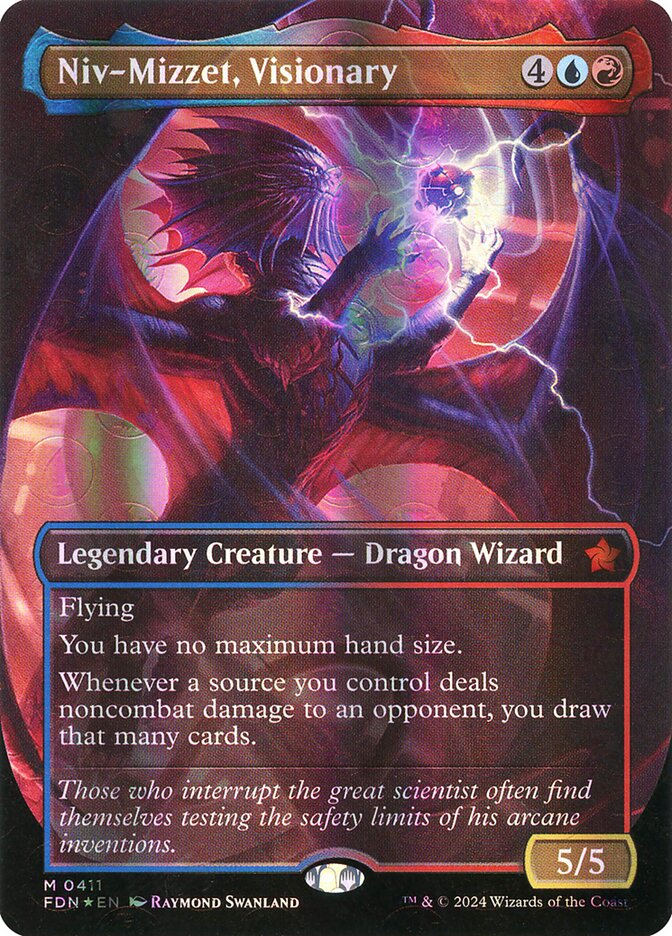Niv-Mizzet, Visionary (Borderless) (Mana Foil)