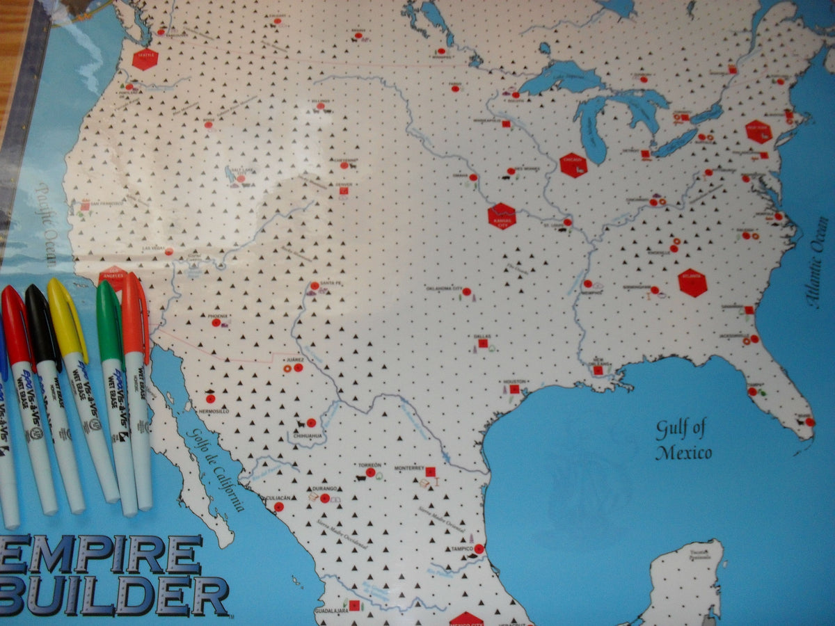 Empire Builder: Laminated Flat Map