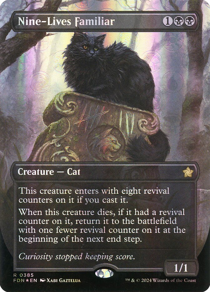 Nine-Lives Familiar (Borderless) (Mana Foil)