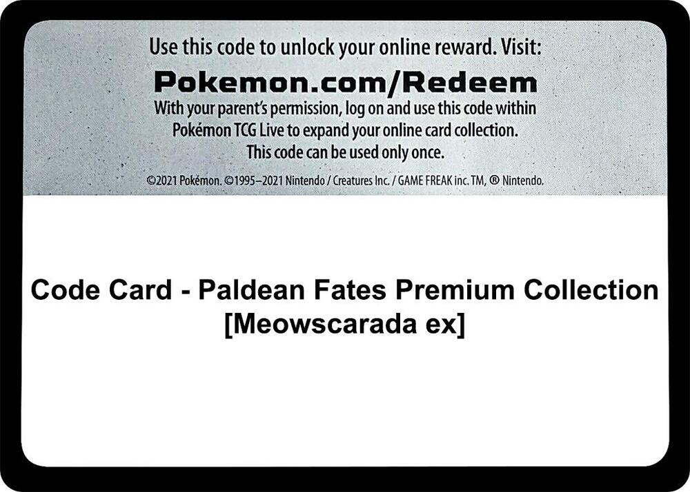 Code Card - Paldean Fates Premium Collection [Meowscarada ex]