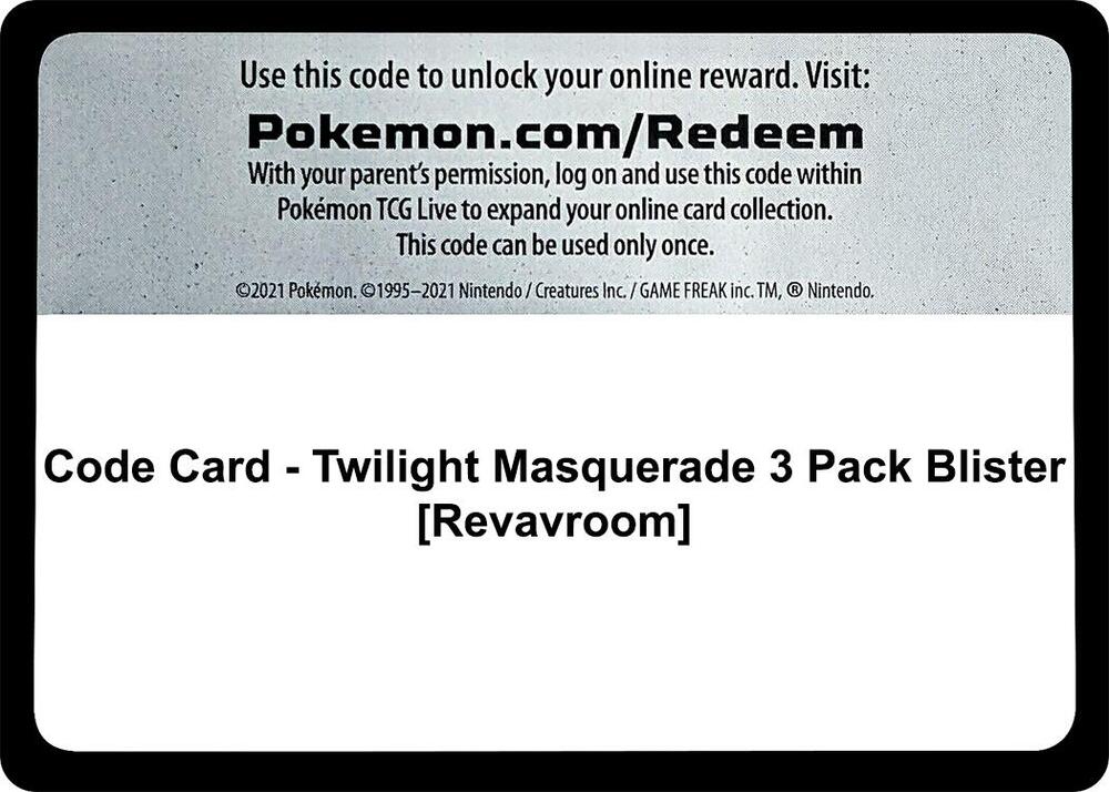 Code Card - Twilight Masquerade 3 Pack Blister [Revavroom]