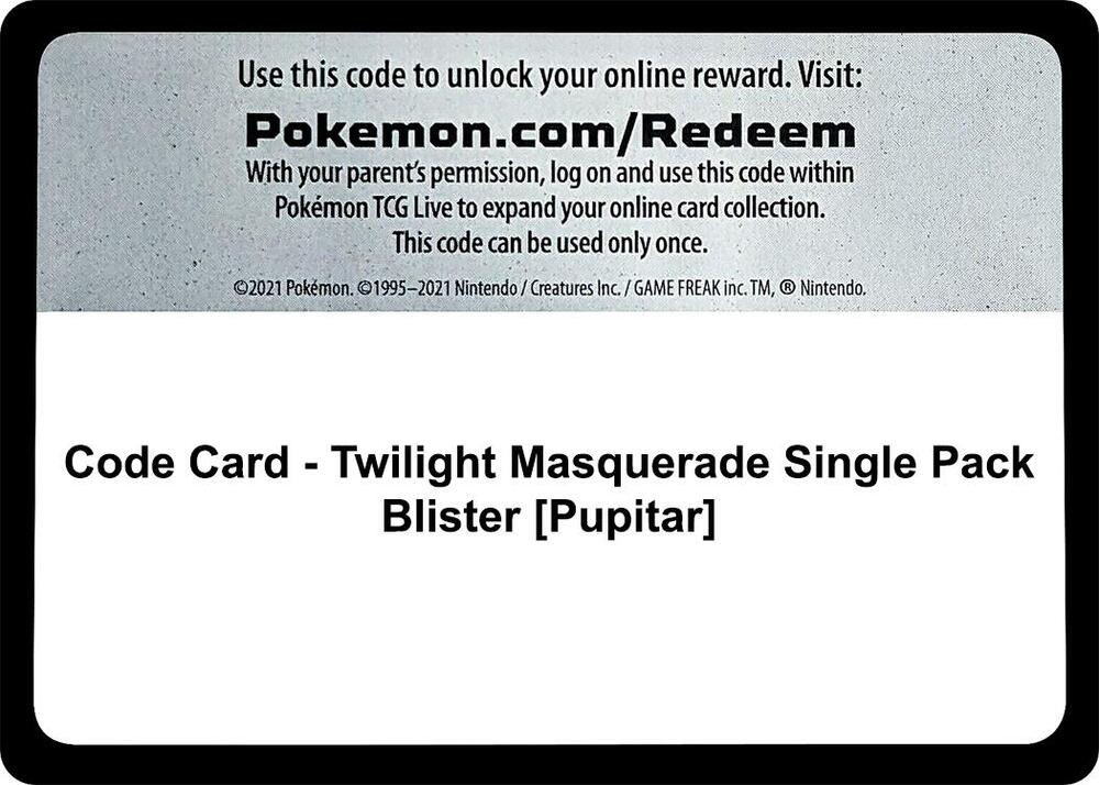 Code Card - Twilight Masquerade Single Pack Blister [Pupitar]