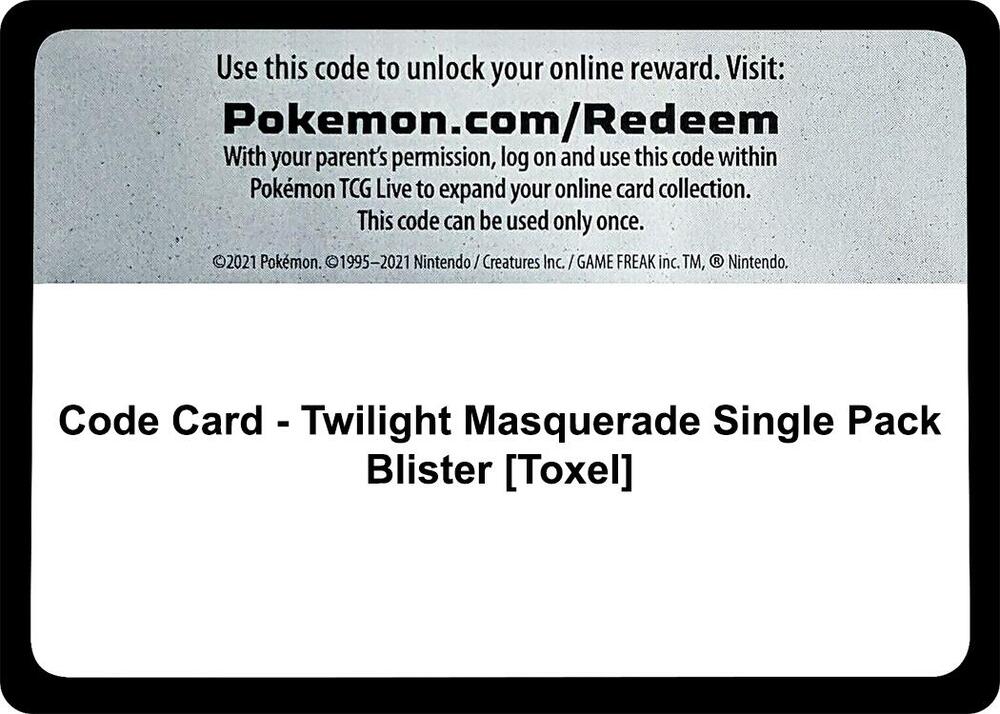 Code Card - Twilight Masquerade Single Pack Blister [Toxel]