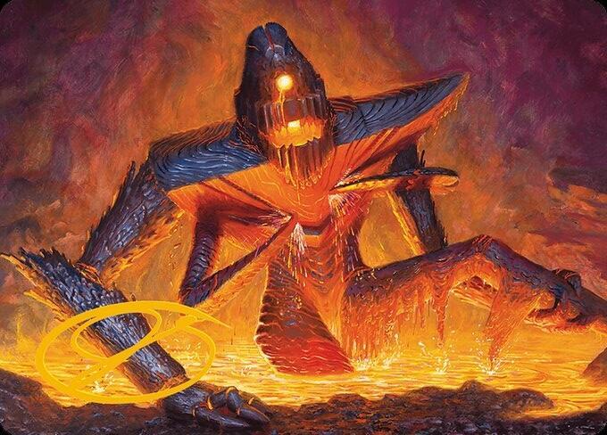 Molten Gatekeeper Art Card (Gold-Stamped Signature)