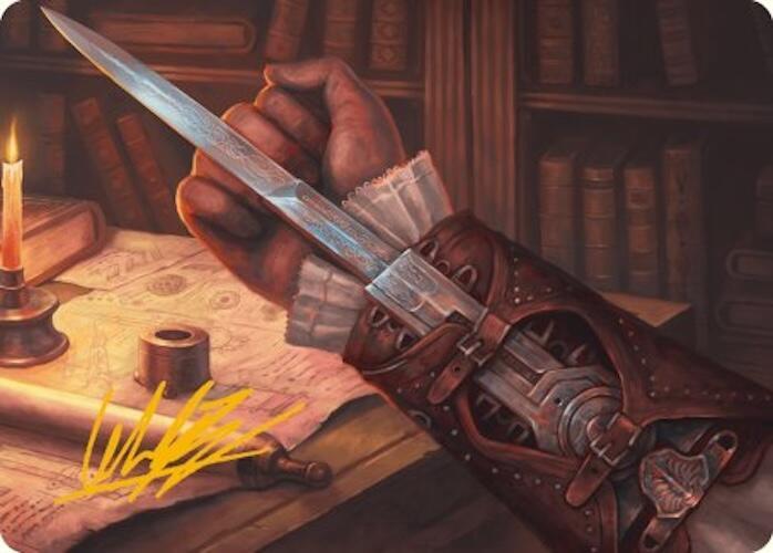 Hidden Blade Art Card (Gold-Stamped Signature)