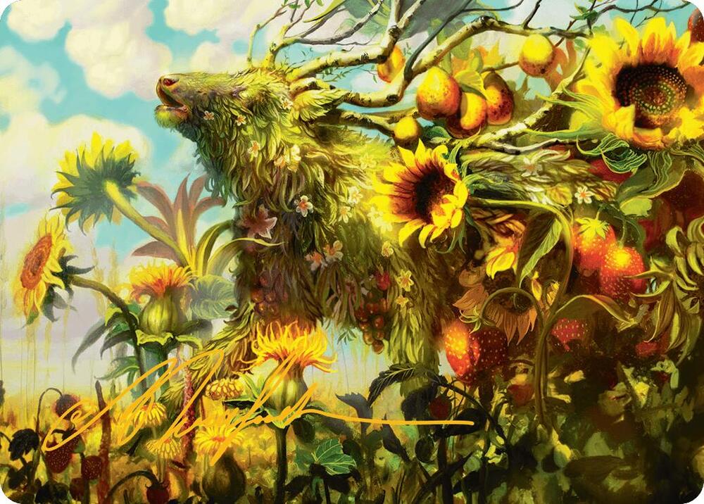 Beza, the Bounding Spring Art Card (Gold-Stamped Signature)