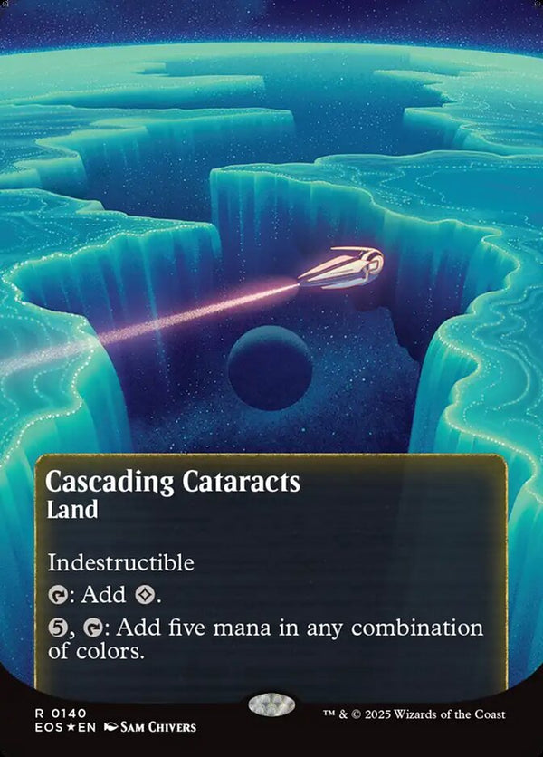 Cascading Cataracts (0140) (Borderless) (Galaxy Foil) - Magic: The Gathering
