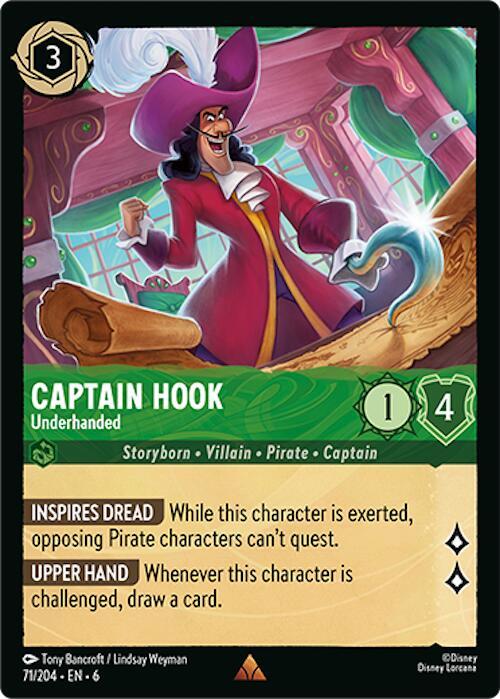 Captain Hook - Underhanded - Disney Lorcana