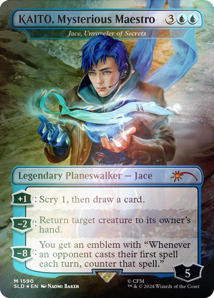 KAITO, Mysterious Maestro - Jace, Unraveler of Secrets (Rainbow Foil)