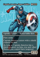 Captain America, Super-Soldier (Borderless) (0352) - Magic: The Gathering