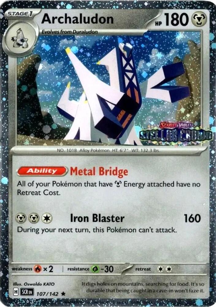 Archaludon - 107/142 (Cosmos Holo) (Stellar Crown Stamp)