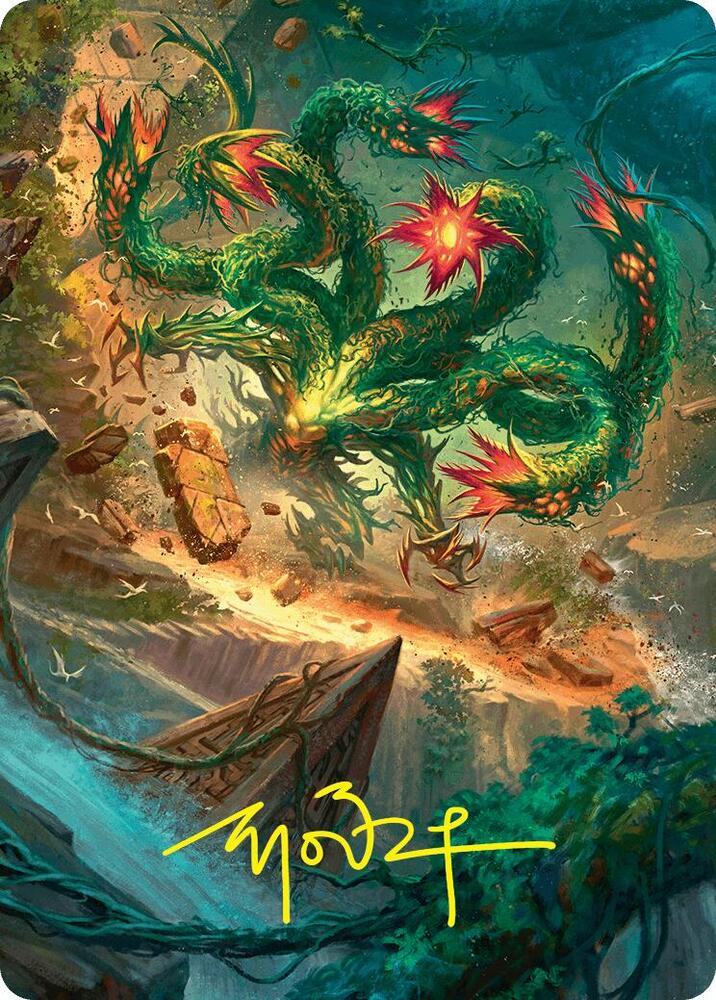 Mossborn Hydra Art Card (42/54) (Gold-Stamped Signature)