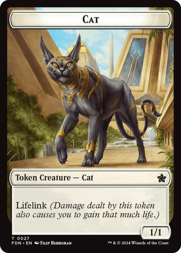 Cat (0027) // Phyrexian Goblin Double-Sided Token - Magic: The Gathering