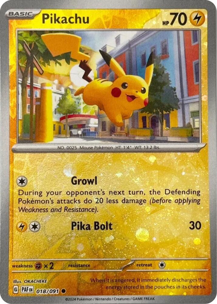 Pikachu - 018/091 (Reverse Cosmos Holo)
