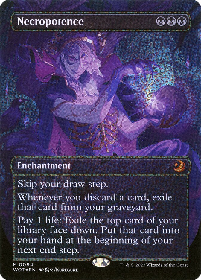 Necropotence (Anime Borderless) (Confetti Foil)