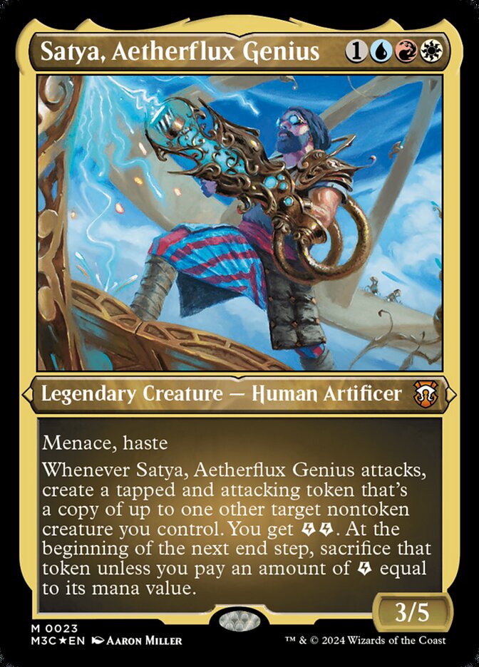 Satya, Aetherflux Genius (Foil Etched)