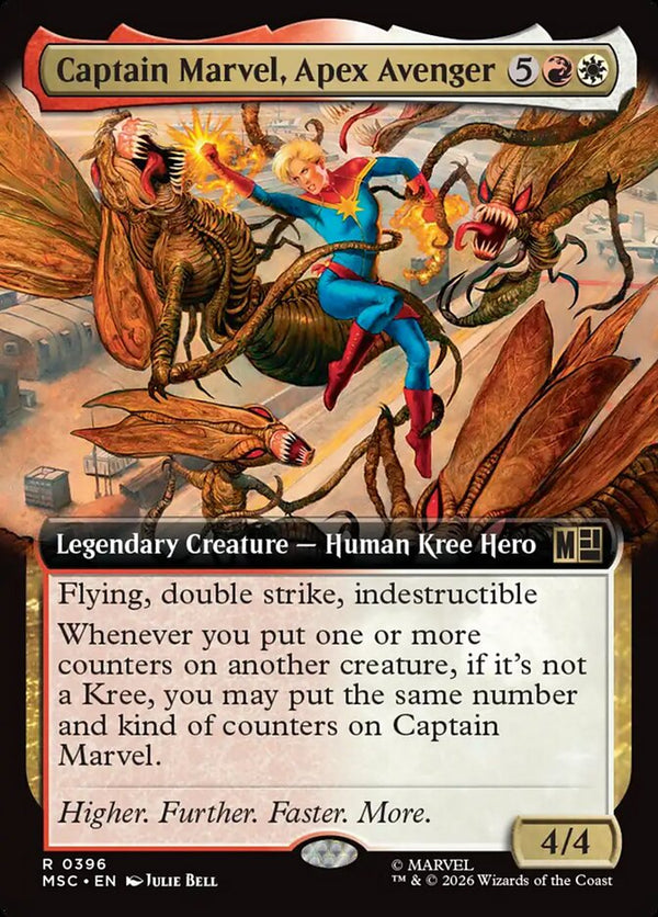 Captain Marvel, Apex Avenger (Extended Art) - Magic: The Gathering
