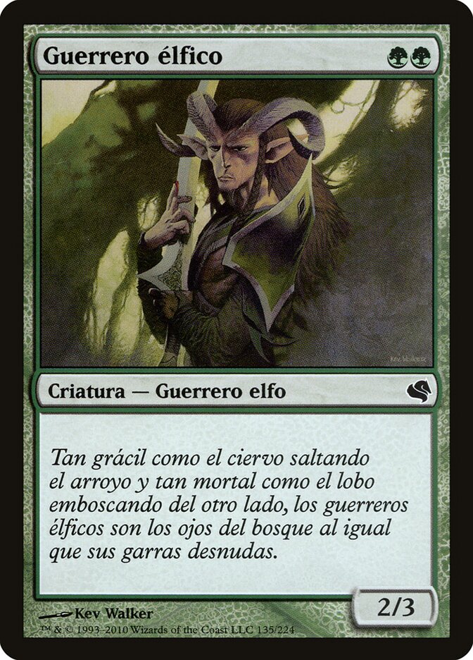 Elvish Warrior (Spanish) - "Guerrero elfico"