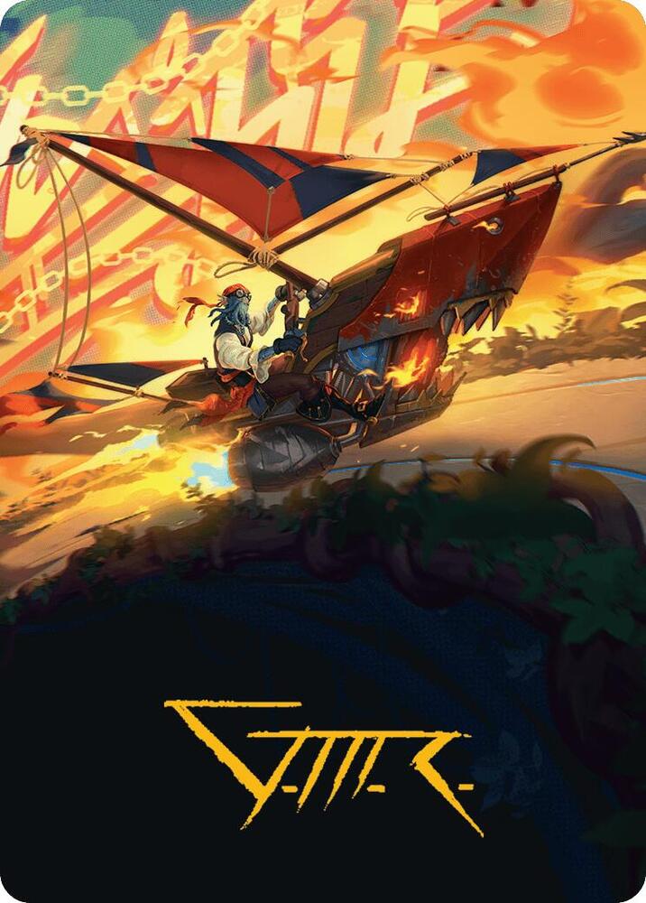 Boosted Sloop Art Card (Gold-Stamped Signature)