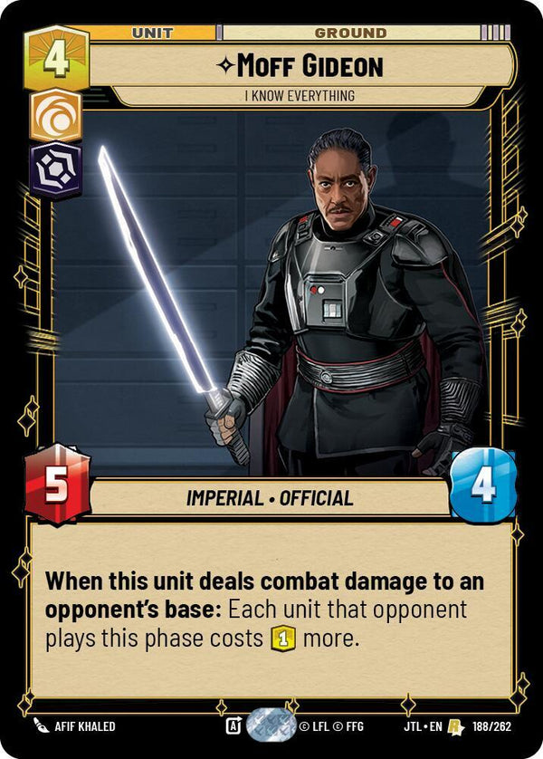 Moff Gideon - I Know Everything - Star Wars Unlimited
