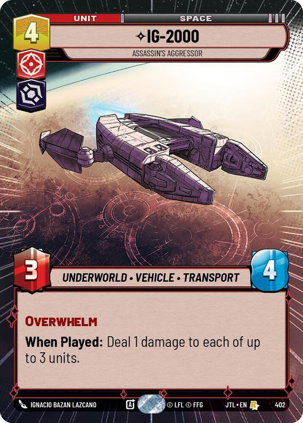 IG-2000 - Assassin's Aggressor (Hyperspace) - Star Wars Unlimited
