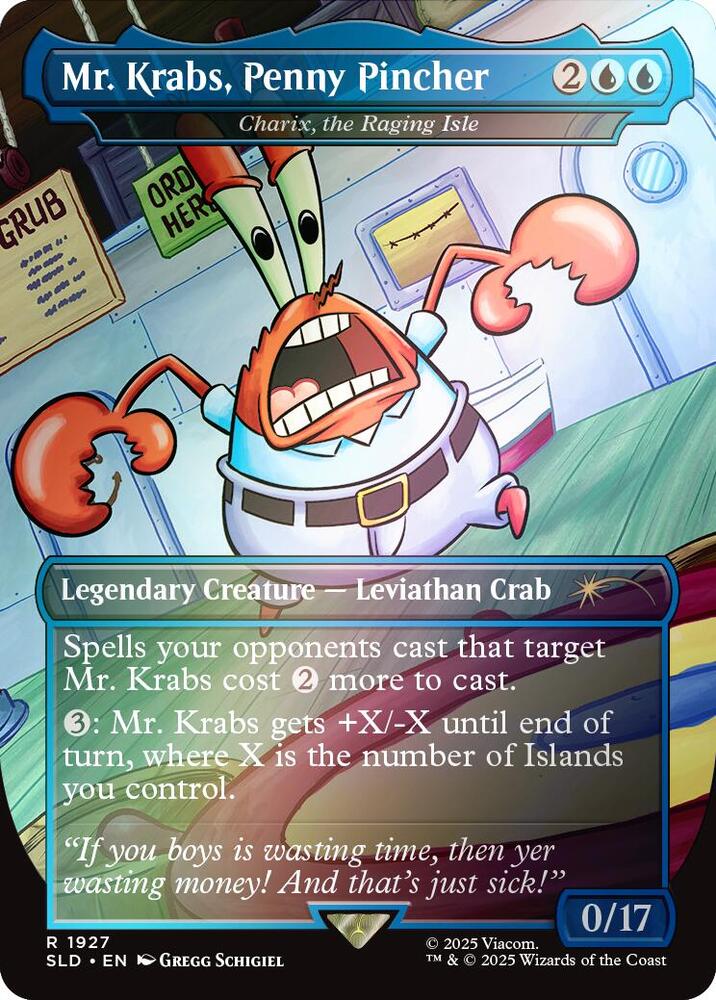 Mr. Krabs, Penny Pincher - Charix, the Raging Isle (Rainbow Foil)