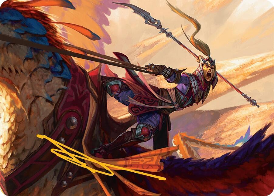 Dragonback Lancer Art Card (3/54) (Gold-Stamped Signature)