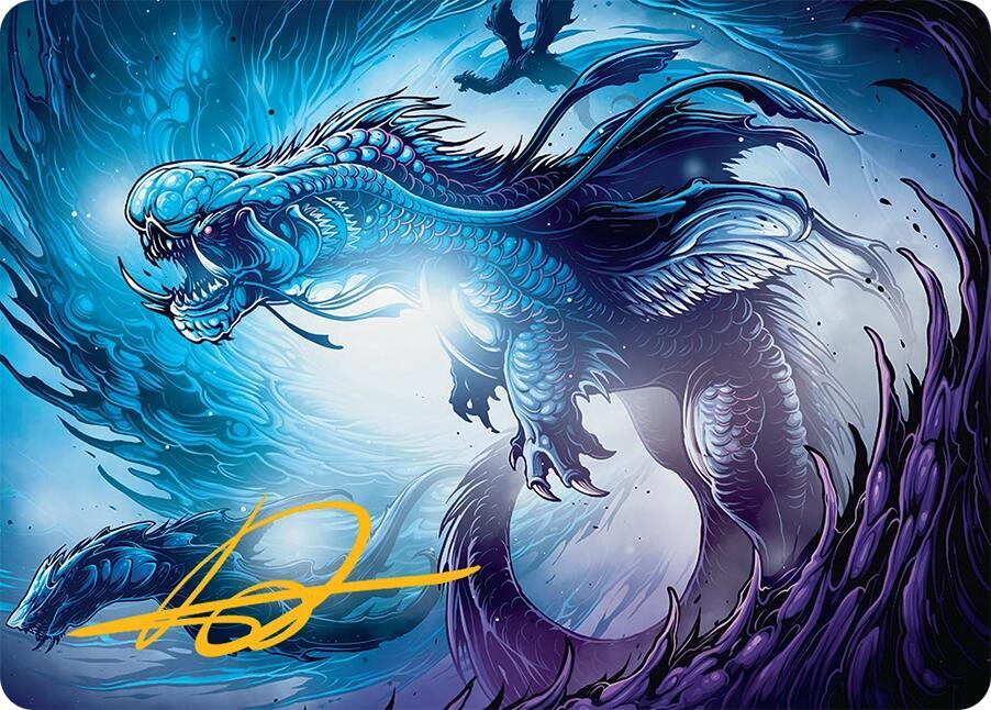 Roiling Dragonstorm Art Card (33/54) (Gold-Stamped Signature)