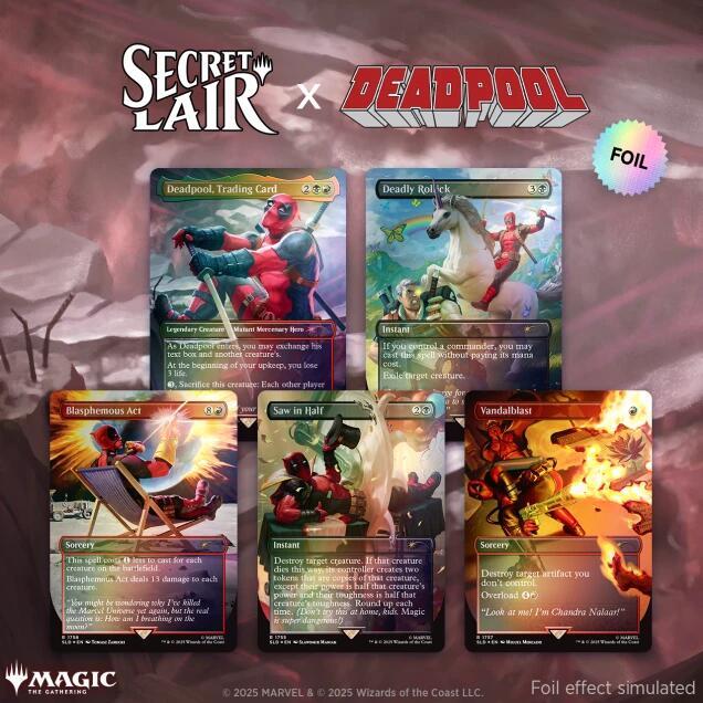 Secret Lair Drop: Secret Lair x Marvel's Deadpool - Rainbow Foil Edition
