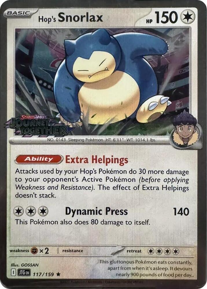 Hop's Snorlax - 117/159 (Cosmos Holo)