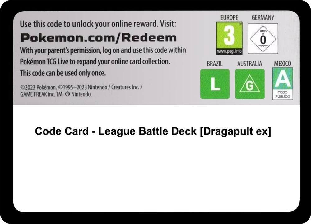 Code Card - League Battle Deck [Dragapult ex]