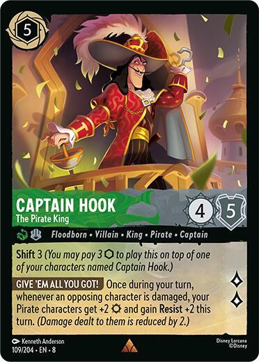 Captain Hook - The Pirate King - Disney Lorcana