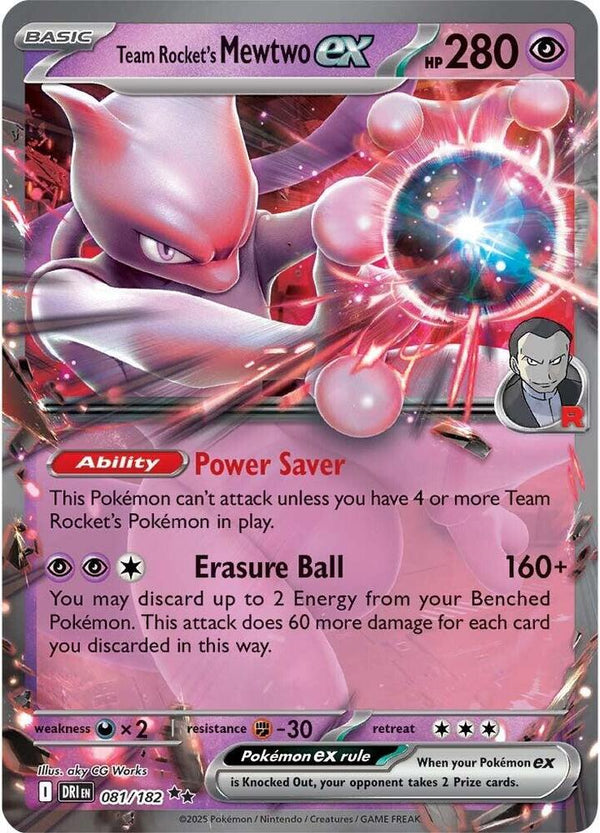 Team Rocket's Mewtwo ex - 081/182 (DRI 081/182) - Pokémon