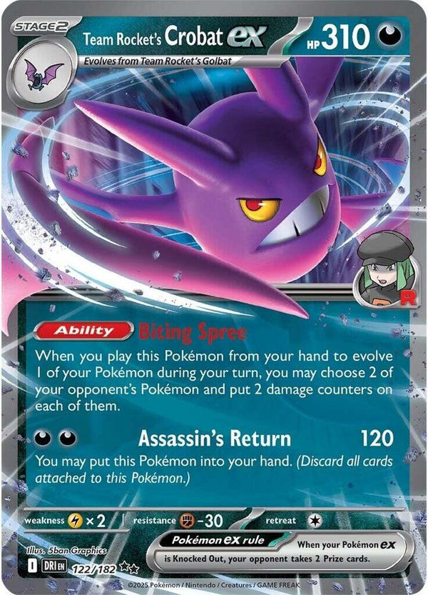 Team Rocket's Crobat ex - 122/182 (DRI 122/182) - Pokémon