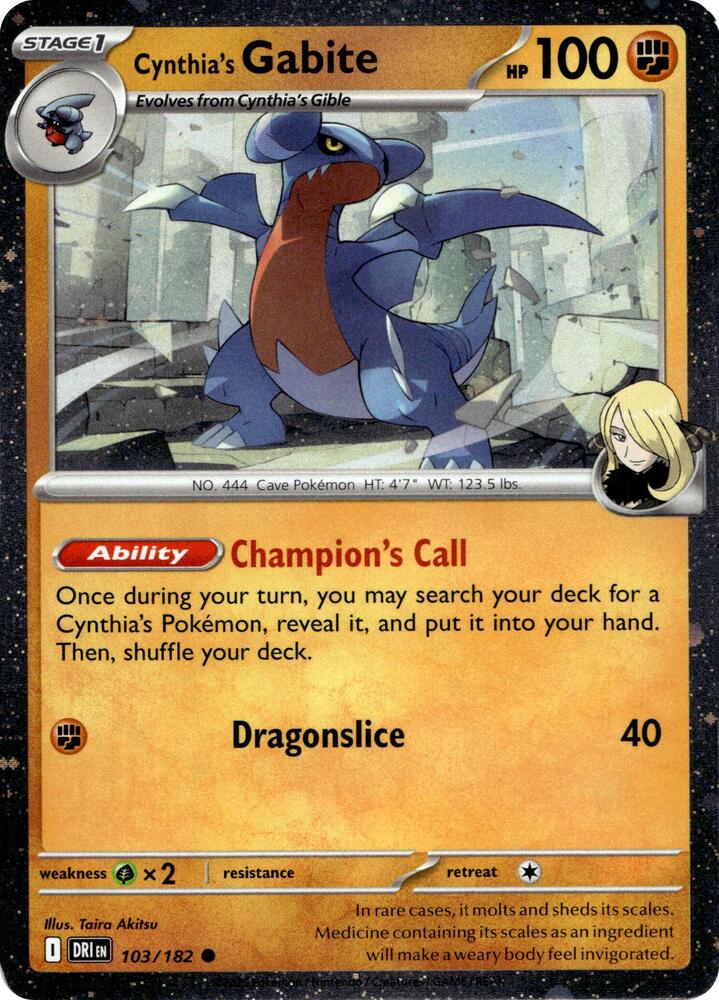 Cynthia's Gabite (Cosmos Holo)