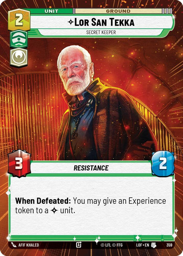 Lor San Tekka - Secret Keeper (Hyperspace) - Star Wars Unlimited