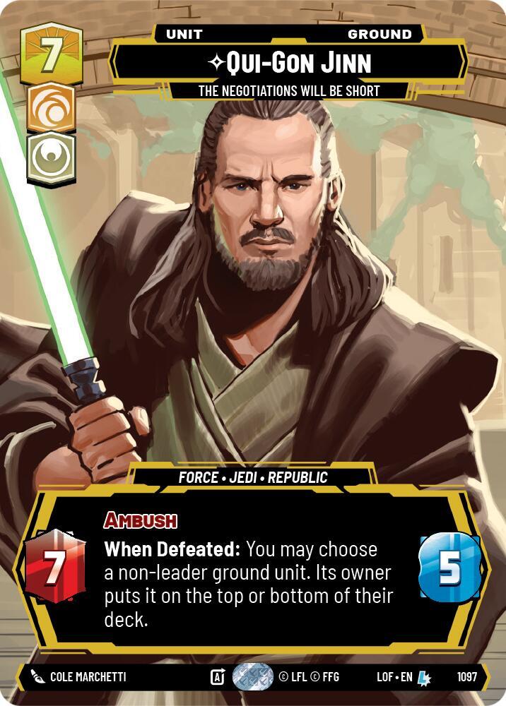 Qui-Gon Jinn - The Negotiations Will Be Short (Prestige Foil)