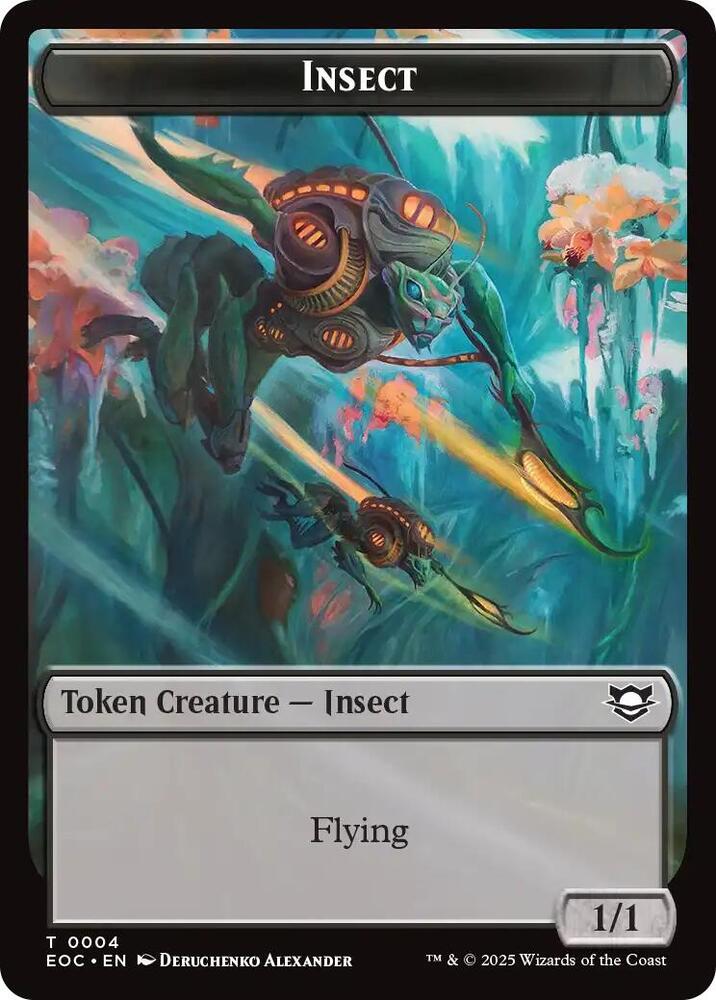 Insect // Golem (0013) Double-Sided Token