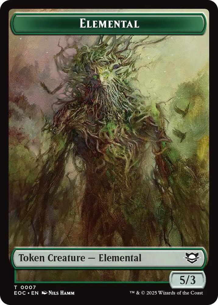 Elemental (0007) // Golem (0014) Double-Sided Token