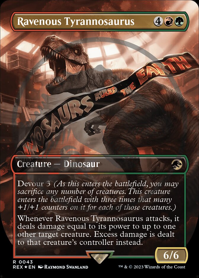 Ravenous Tyrannosaurus (Borderless) (Emblem)