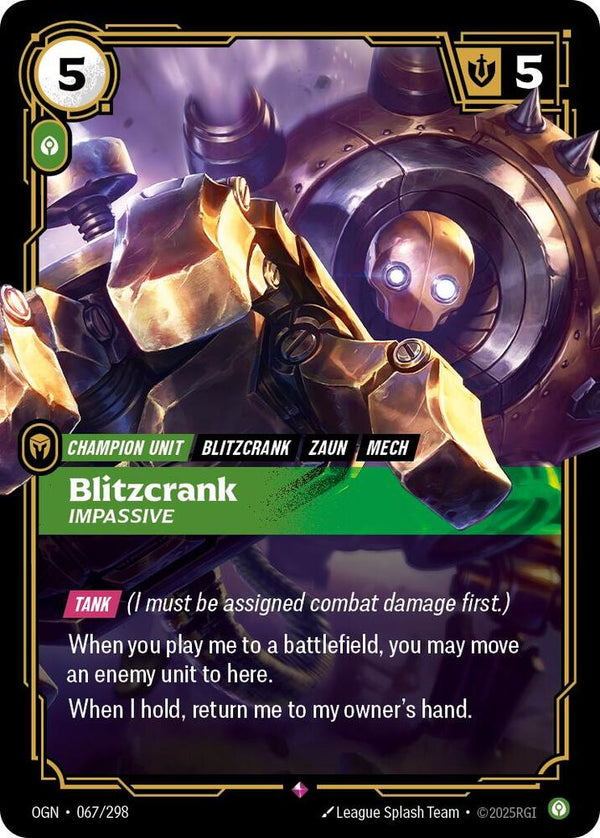 Blitzcrank - Impassive - Riftbound: League of Legends TCG