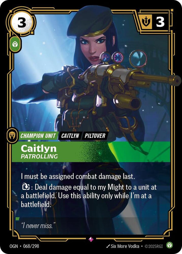 Caitlyn - Patrolling - Riftbound: League of Legends TCG