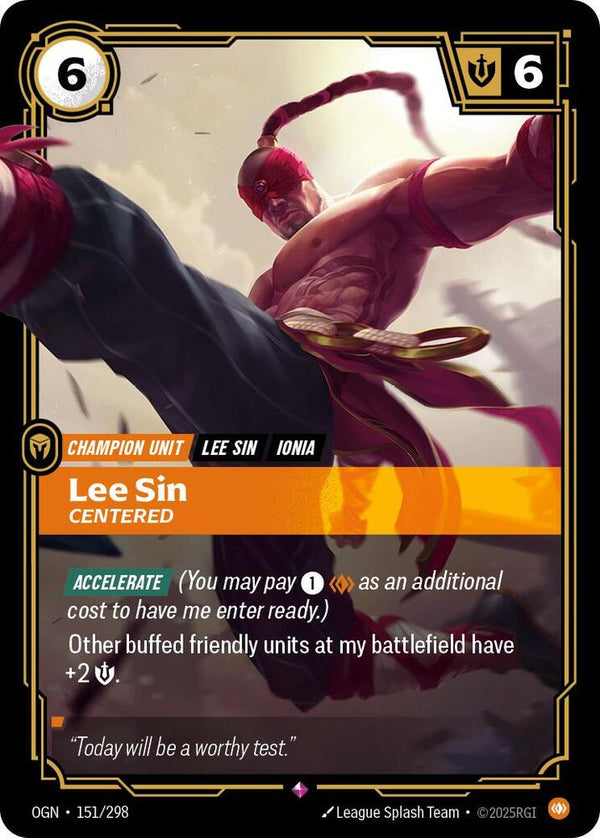 Lee Sin - Centered - Riftbound: League of Legends TCG